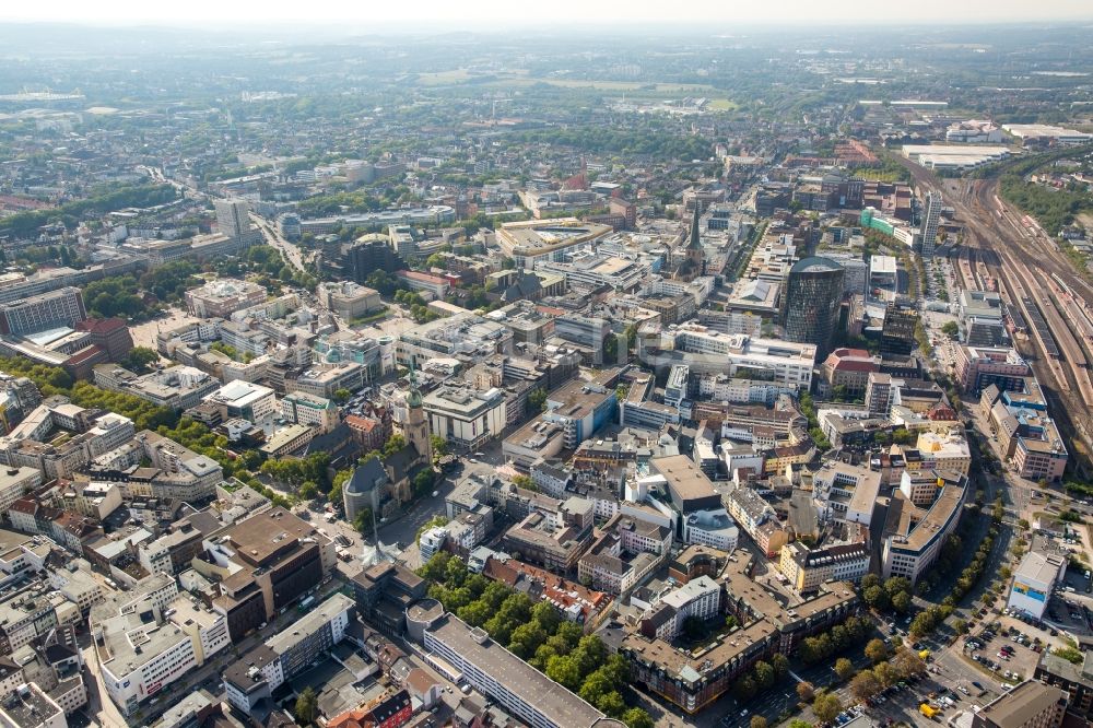 Dortmund von oben - Stadtansicht vom Innenstadtbereich von Nord-Ost in Dortmund im Bundesland Nordrhein-Westfalen