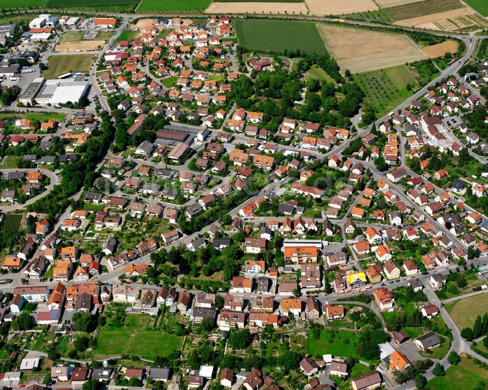 Nordheim aus der Vogelperspektive: Stadtansicht vom Innenstadtbereich in Nordheim im Bundesland Baden-Württemberg, Deutschland