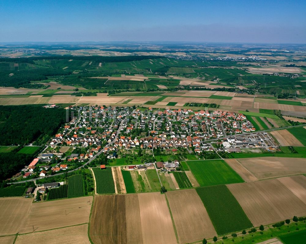 Luftbild Nordheim - Stadtansicht vom Innenstadtbereich in Nordheim im Bundesland Baden-Württemberg, Deutschland