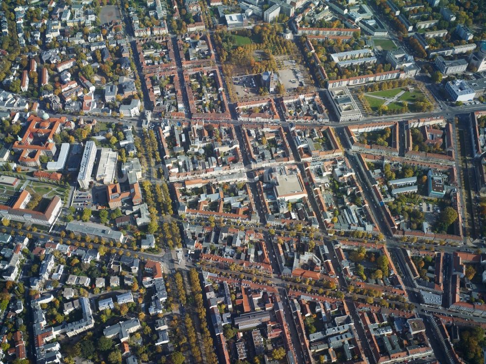 Luftbild Potsdam - Stadtansicht vom Innenstadtbereich der Nördlichen Innenstadt in Potsdam im Bundesland Brandenburg