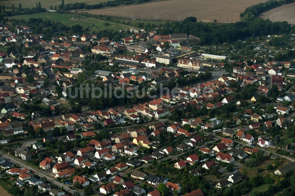 Oberröblingen aus der Vogelperspektive: Stadtansicht vom Innenstadtbereich in Oberröblingen im Bundesland Sachsen-Anhalt