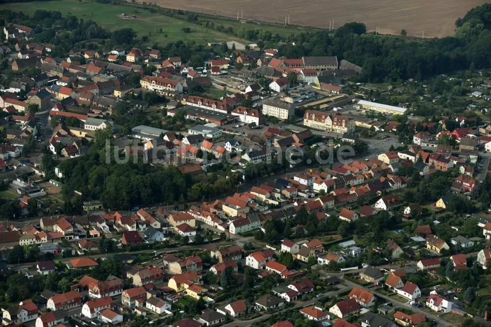 Luftaufnahme Oberröblingen - Stadtansicht vom Innenstadtbereich in Oberröblingen im Bundesland Sachsen-Anhalt