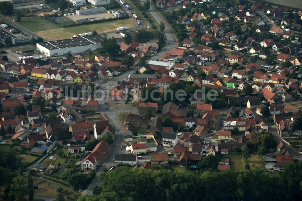 Oberröblingen aus der Vogelperspektive: Stadtansicht vom Innenstadtbereich in Oberröblingen im Bundesland Sachsen-Anhalt