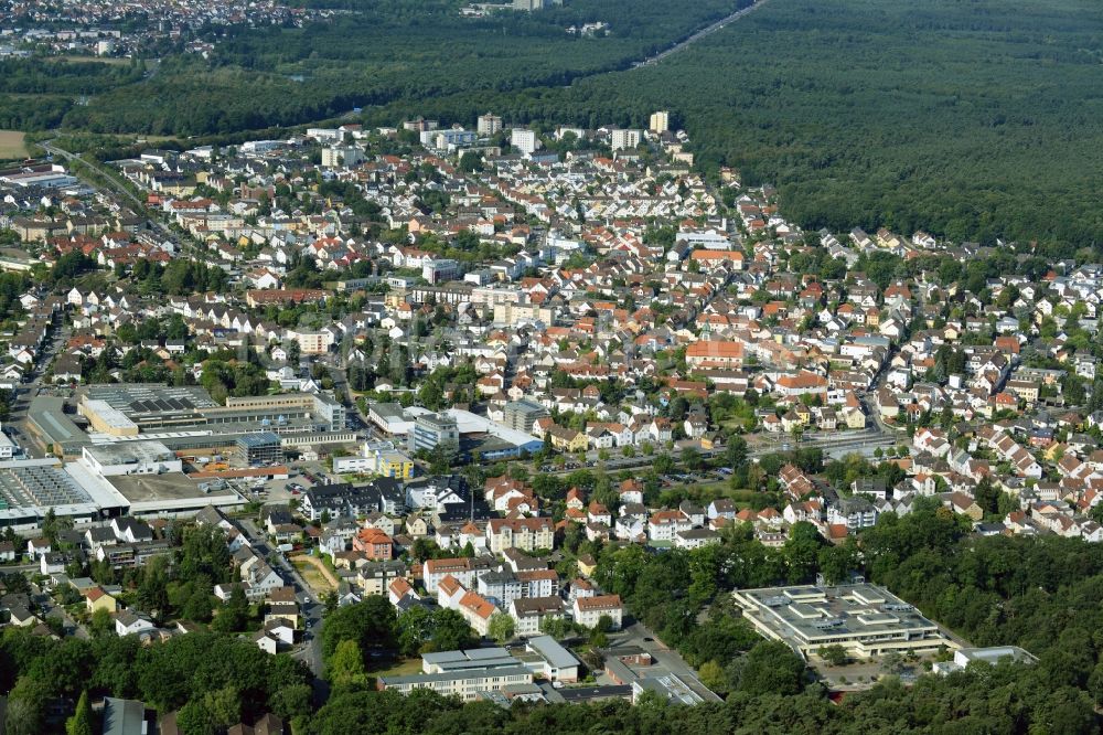 Luftbild Obertshausen - Stadtansicht vom Innenstadtbereich in Obertshausen im Bundesland Hessen