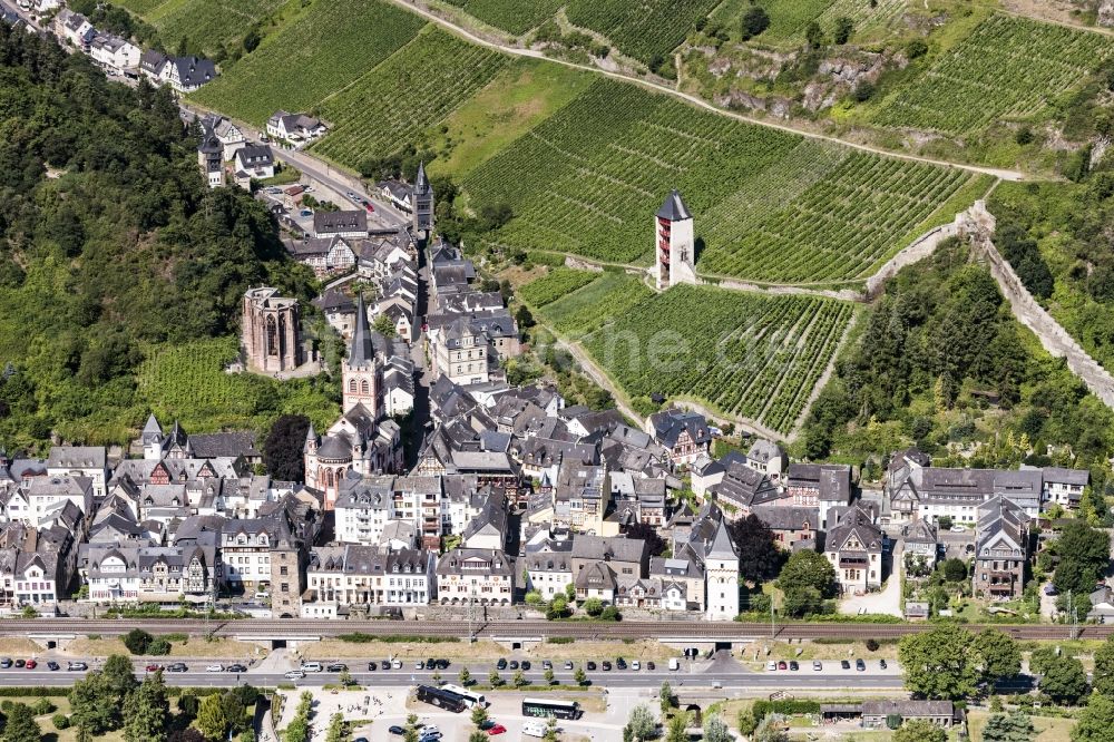 Luftbild Oberwesel - Stadtansicht vom Innenstadtbereich in Oberwesel im Bundesland Rheinland-Pfalz, Deutschland