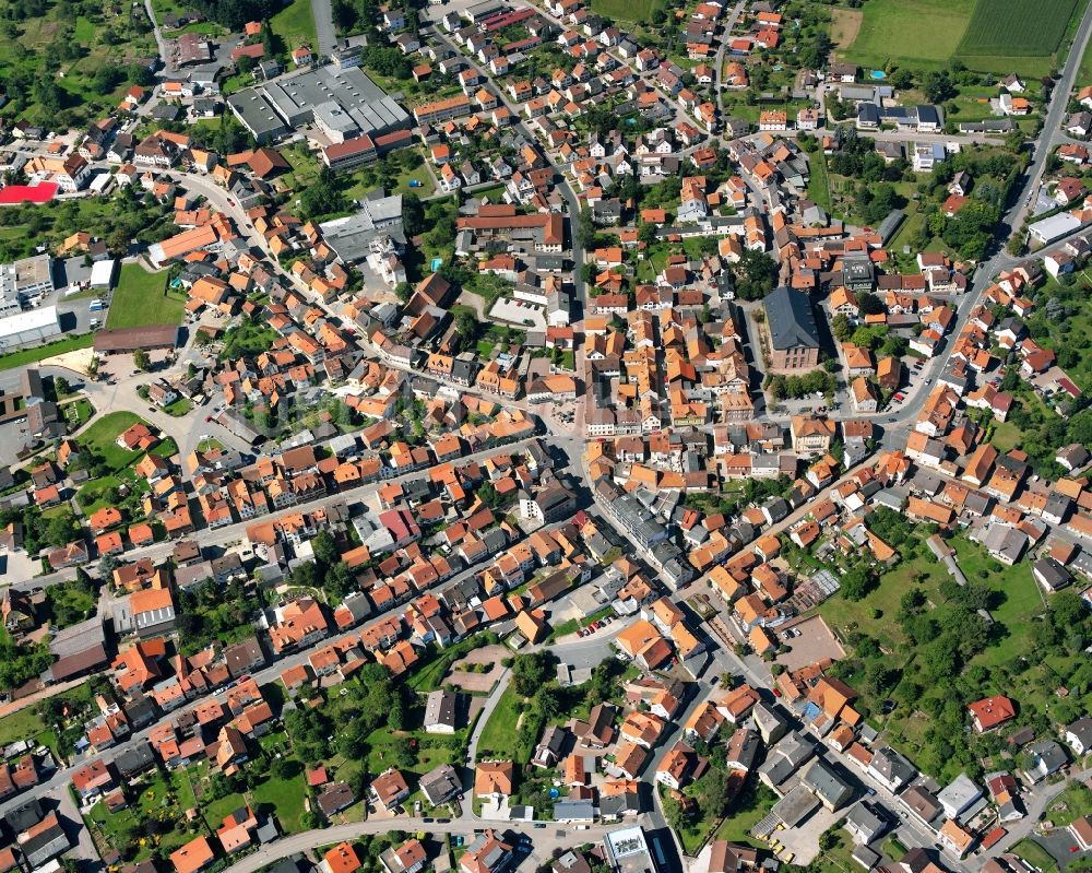 Luftbild Oberzent - Stadtansicht vom Innenstadtbereich in Oberzent im Bundesland Hessen, Deutschland