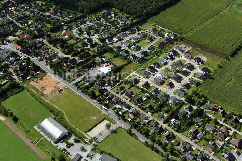 Luftaufnahme Oeversee - Stadtansicht vom Innenstadtbereich in Oeversee im Bundesland Schleswig-Holstein