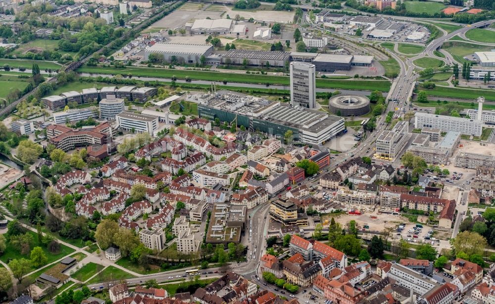 Offenburg aus der Vogelperspektive: Stadtansicht vom Innenstadtbereich in Offenburg im Bundesland Baden-Württemberg