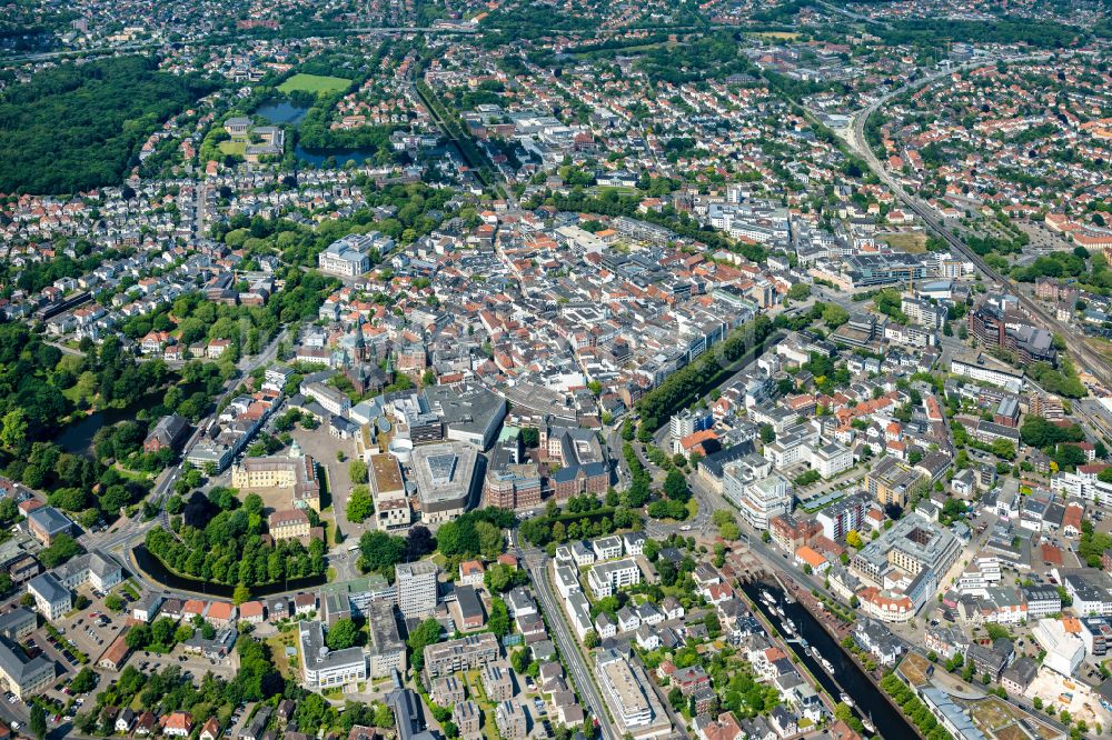 Luftbild Oldenburg - Stadtansicht vom Innenstadtbereich Oldenburg in Oldenburg im Bundesland Niedersachsen, Deutschland