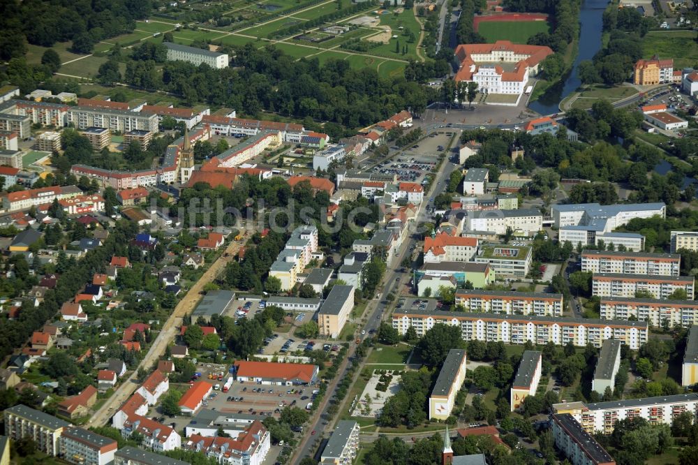 Oranienburg von oben - Stadtansicht vom Innenstadtbereich in Oranienburg im Bundesland Brandenburg