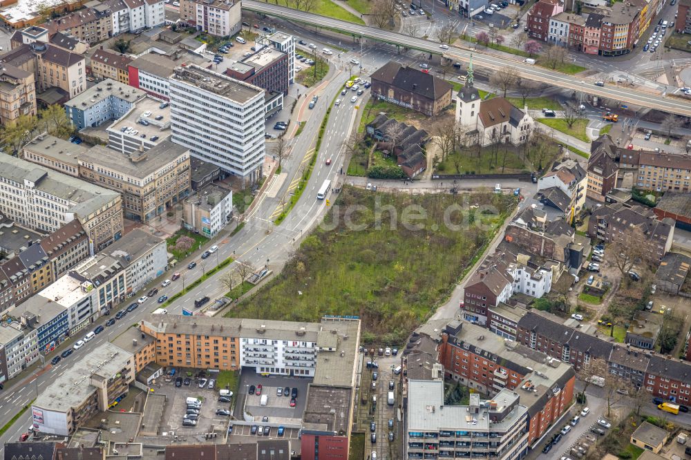 Luftbild Duisburg - Stadtansicht vom Innenstadtbereich im Ortsteil Altstadt in Duisburg im Bundesland Nordrhein-Westfalen, Deutschland