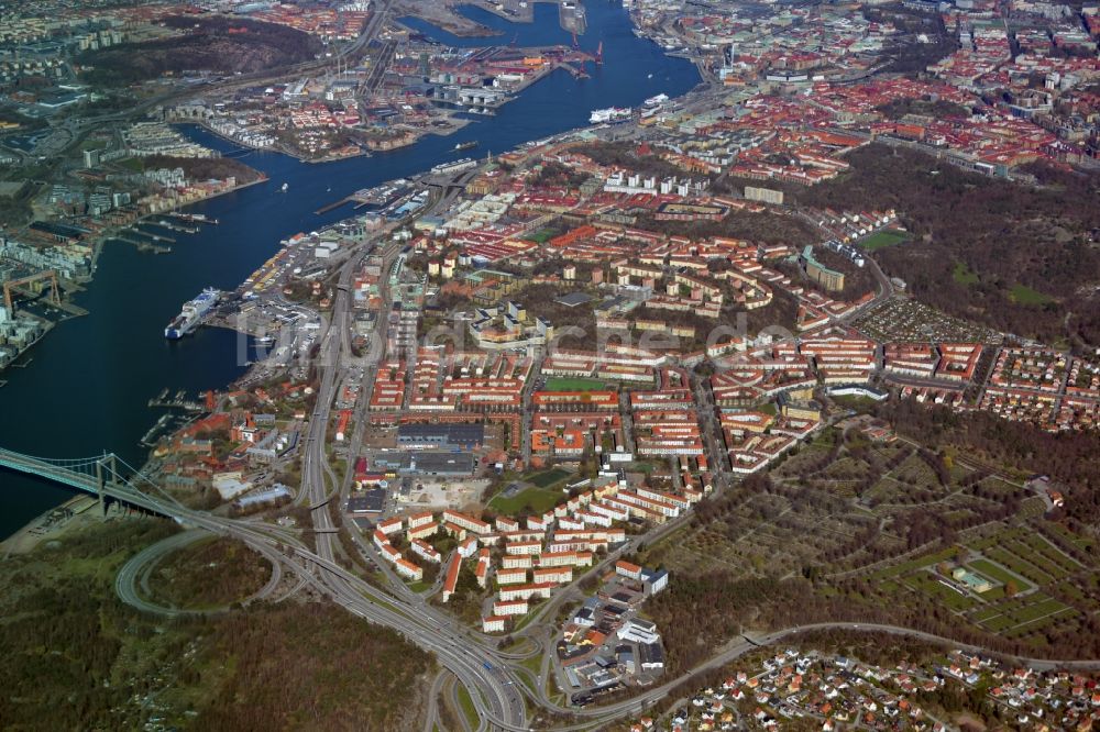 Luftaufnahme Gothenburg - Stadtansicht vom Innenstadtbereich im Ortsteil Lorensberg in Gothenburg in Västra Götalands län, Schweden