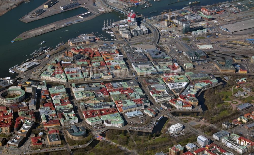 Gothenburg von oben - Stadtansicht vom Innenstadtbereich im Ortsteil Lorensberg in Gothenburg in Västra Götalands län, Schweden