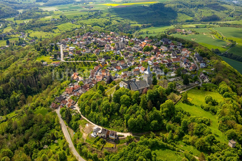 Luftbild Marsberg - Stadtansicht vom Innenstadtbereich im Ortsteil Obermarsberg in Marsberg im Bundesland Nordrhein-Westfalen, Deutschland