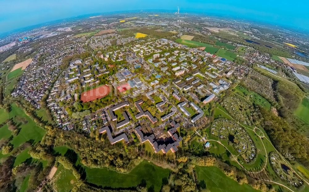 Dortmund von oben - Stadtansicht vom Innenstadtbereich im Ortsteil Scharnhorst-Ost in Dortmund im Bundesland Nordrhein-Westfalen, Deutschland