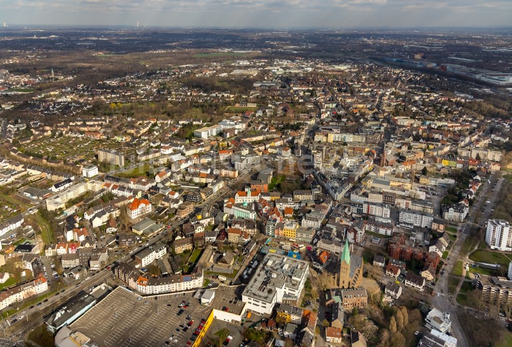 Luftbild Bochum - Stadtansicht vom Innenstadtbereich im Ortsteil Wattenscheid in Bochum im Bundesland Nordrhein-Westfalen, Deutschland