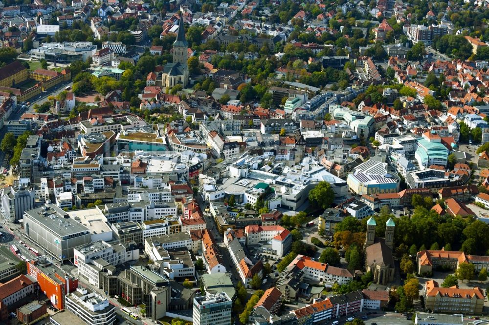 Luftbild Osnabrück - Stadtansicht vom Innenstadtbereich in Osnabrück im Bundesland Niedersachsen, Deutschland