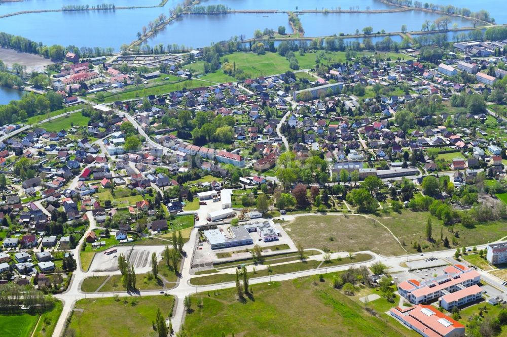 Peitz von oben - Stadtansicht vom Innenstadtbereich in Peitz im Bundesland Brandenburg, Deutschland