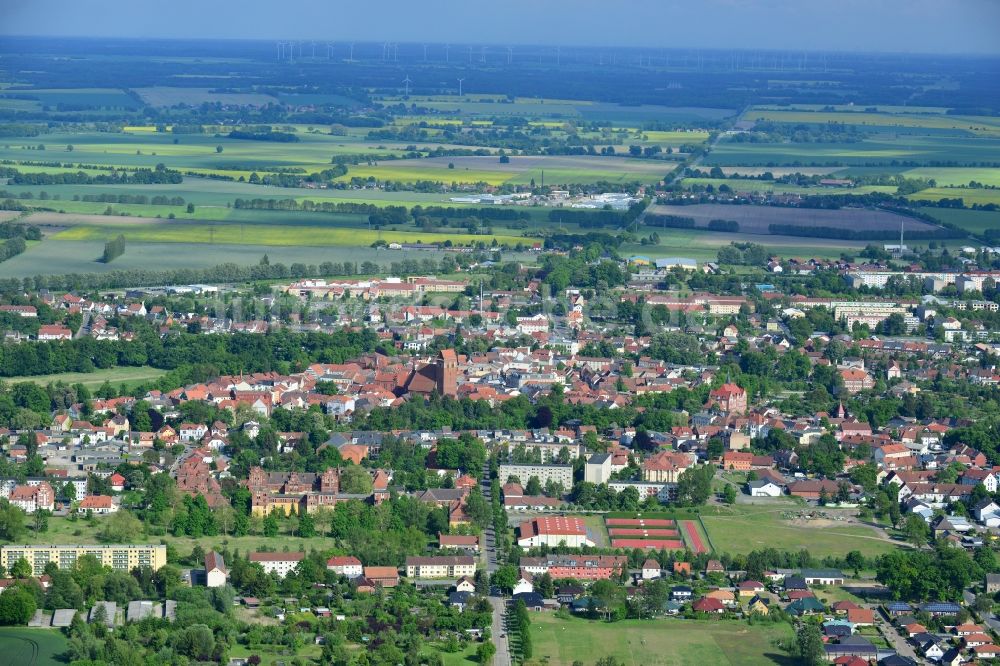 Luftbild Perleberg - Stadtansicht vom Innenstadtbereich in Perleberg im Bundesland Brandenburg