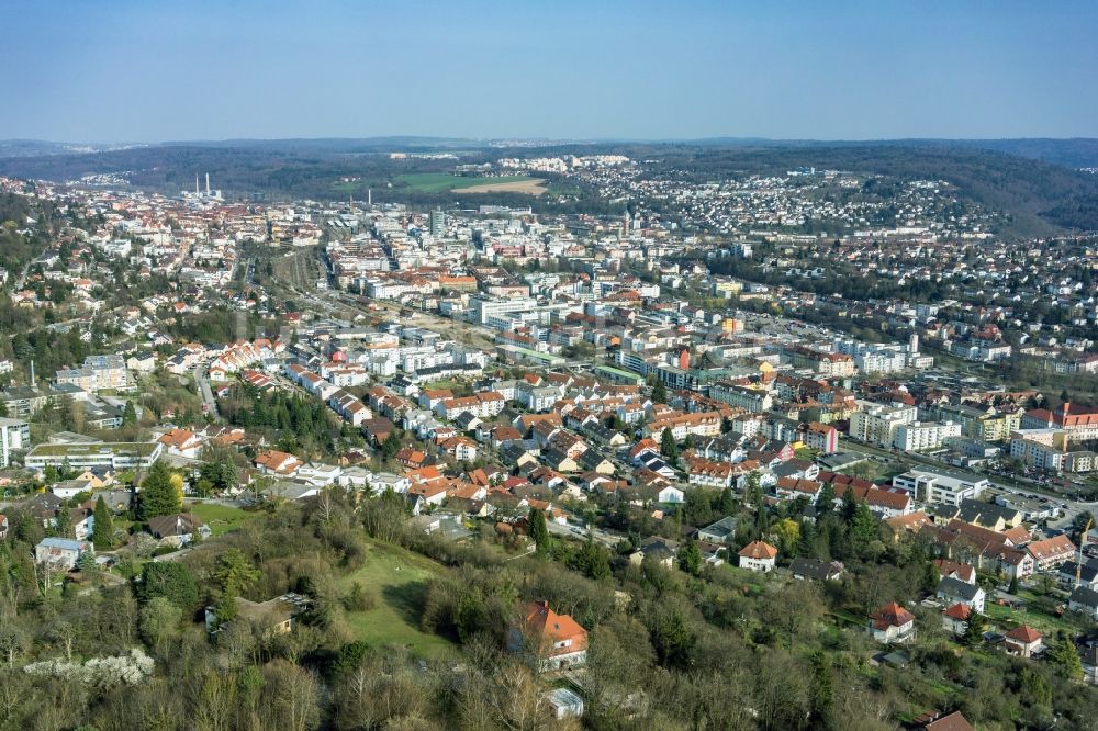 Luftaufnahme Pforzheim - Stadtansicht vom Innenstadtbereich in Pforzheim im Bundesland Baden-Württemberg