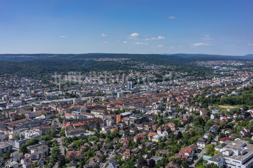 Luftaufnahme Pforzheim - Stadtansicht vom Innenstadtbereich in Pforzheim im Bundesland Baden-Württemberg