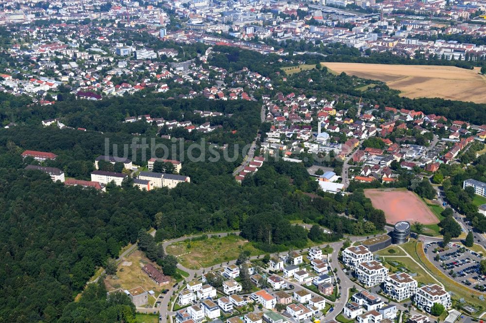 Pforzheim aus der Vogelperspektive: Stadtansicht vom Innenstadtbereich in Pforzheim im Bundesland Baden-Württemberg, Deutschland