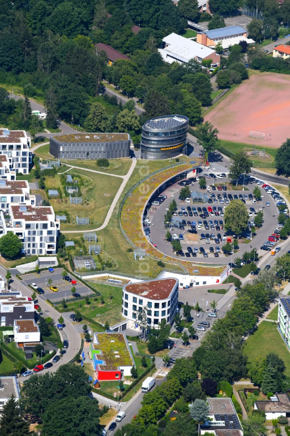 Pforzheim aus der Vogelperspektive: Stadtansicht vom Innenstadtbereich in Pforzheim im Bundesland Baden-Württemberg, Deutschland