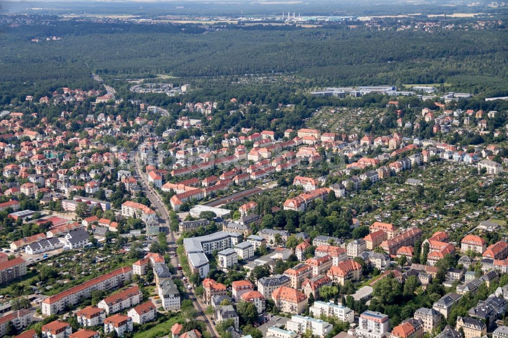 Luftbild Dresden - Stadtansicht vom Innenstadtbereich Pieschen in Dresden im Bundesland Sachsen, Deutschland