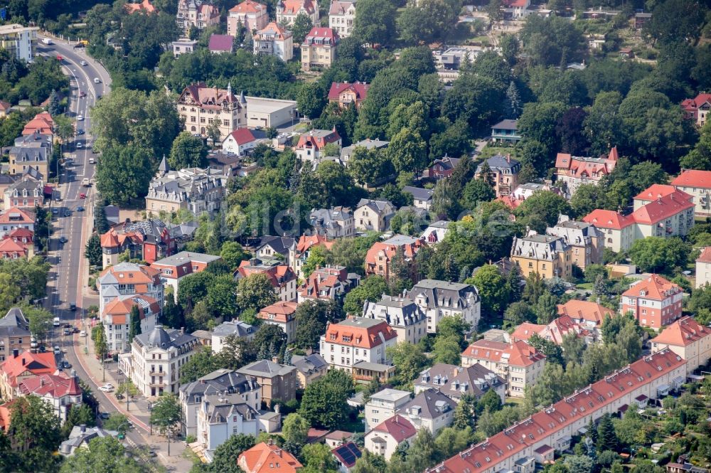 Luftbild Dresden - Stadtansicht vom Innenstadtbereich Pieschen in Dresden im Bundesland Sachsen, Deutschland