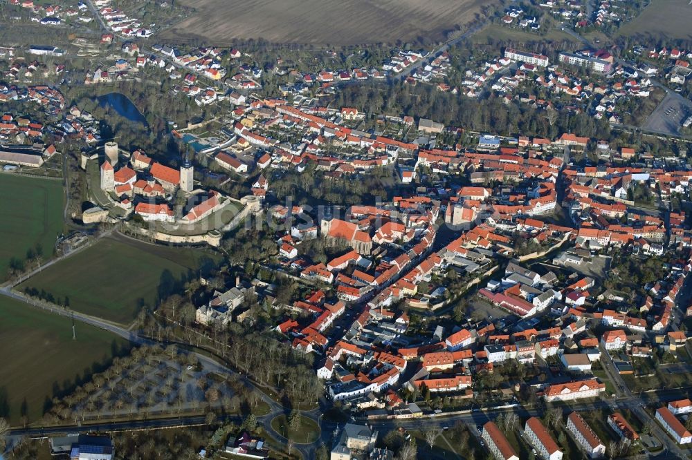Luftaufnahme Querfurt - Stadtansicht vom Innenstadtbereich in Querfurt im Bundesland Sachsen-Anhalt, Deutschland