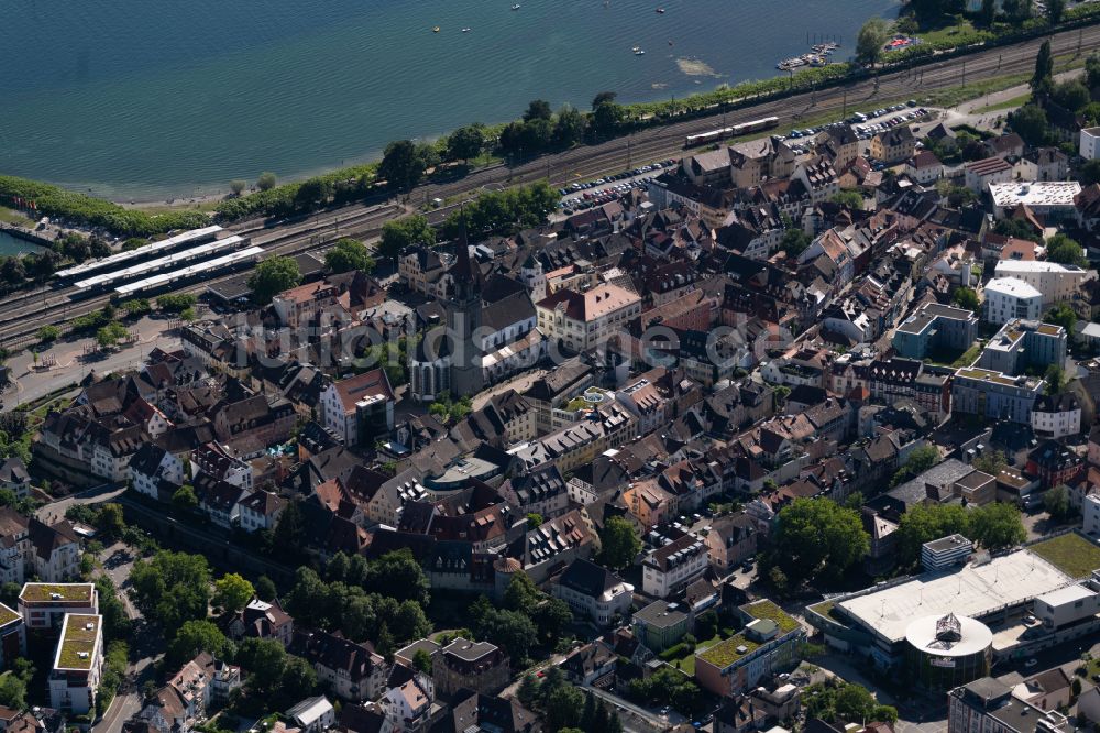 Luftaufnahme Radolfzell am Bodensee - Stadtansicht vom Innenstadtbereich in Radolfzell am Bodensee im Bundesland Baden-Württemberg, Deutschland