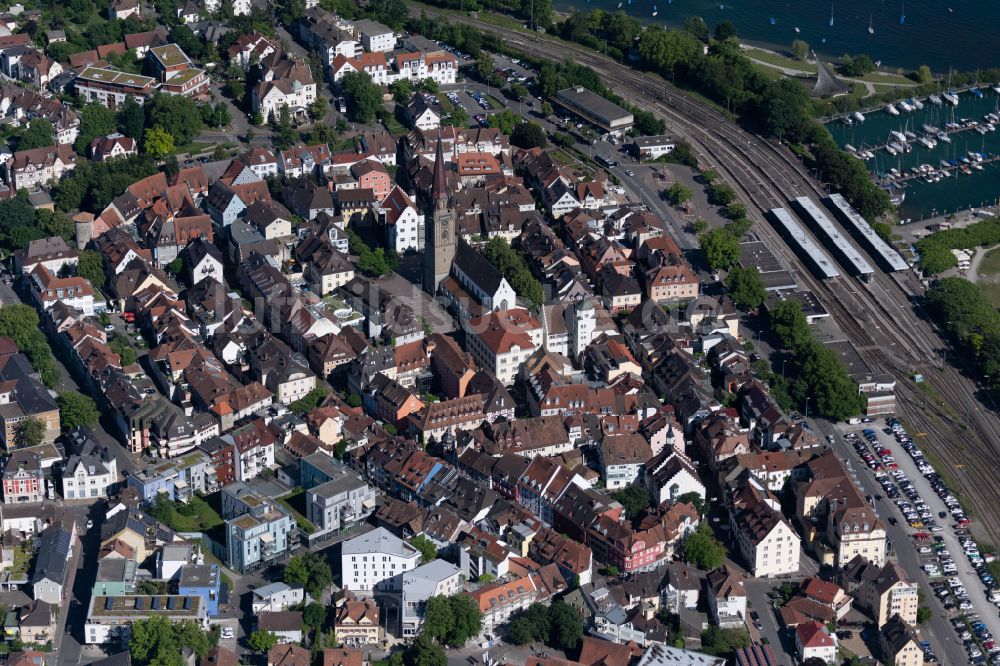 Luftbild Radolfzell am Bodensee - Stadtansicht vom Innenstadtbereich in Radolfzell am Bodensee im Bundesland Baden-Württemberg, Deutschland