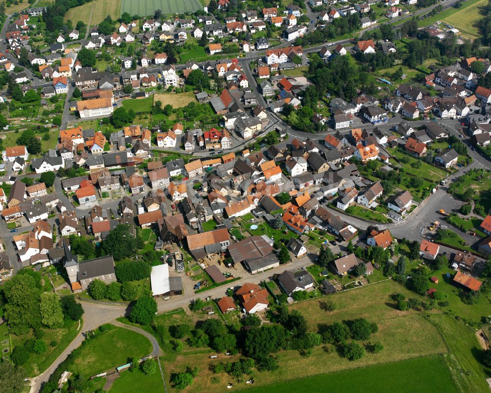 Rainrod von oben - Stadtansicht vom Innenstadtbereich in Rainrod im Bundesland Hessen, Deutschland