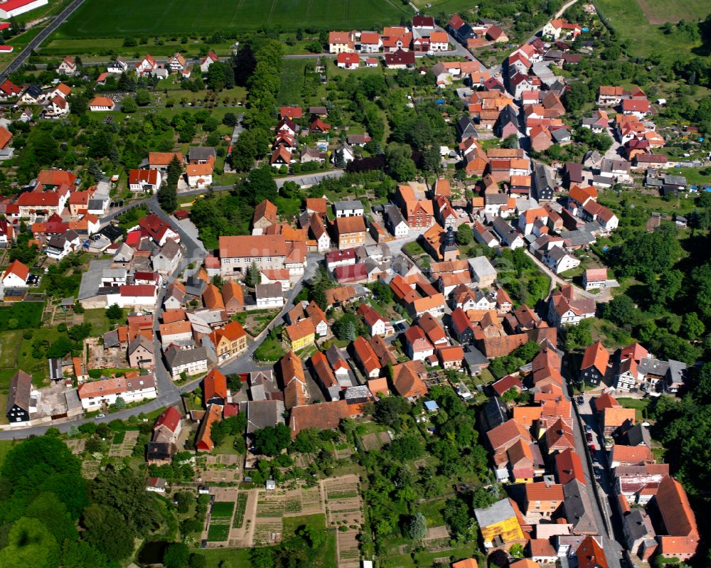 Rüdigershagen aus der Vogelperspektive: Stadtansicht vom Innenstadtbereich in Rüdigershagen im Bundesland Thüringen, Deutschland