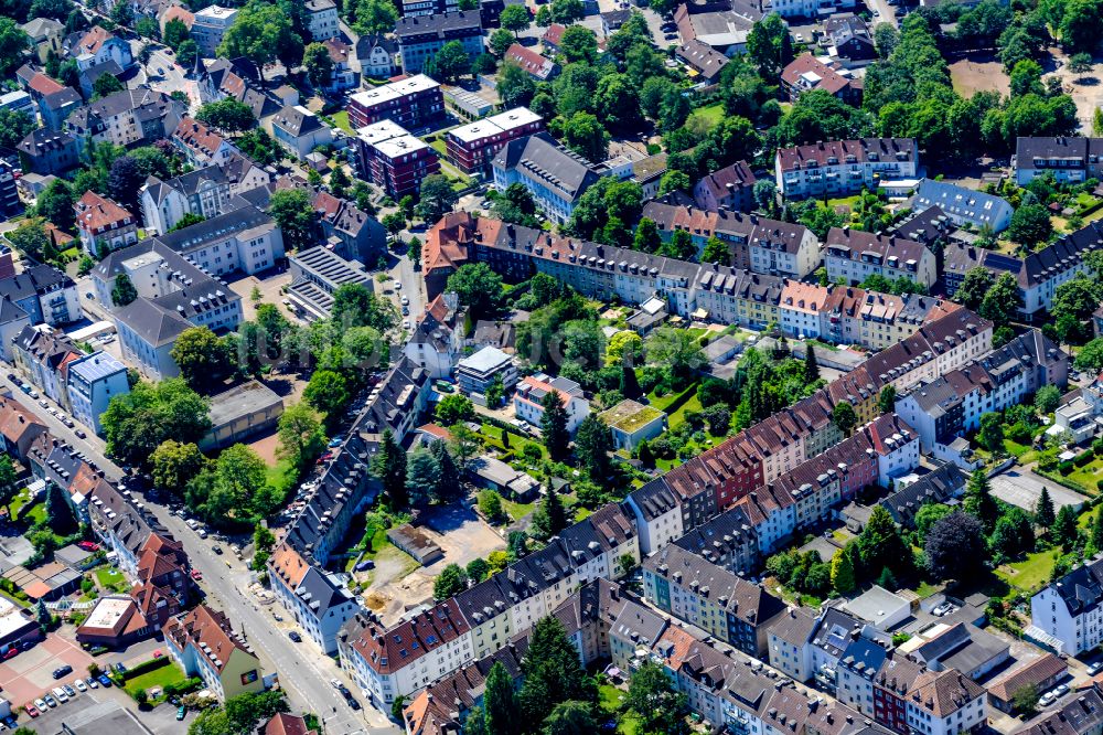 Recklinghausen aus der Vogelperspektive: Stadtansicht vom Innenstadtbereich in Recklinghausen im Bundesland Nordrhein-Westfalen, Deutschland