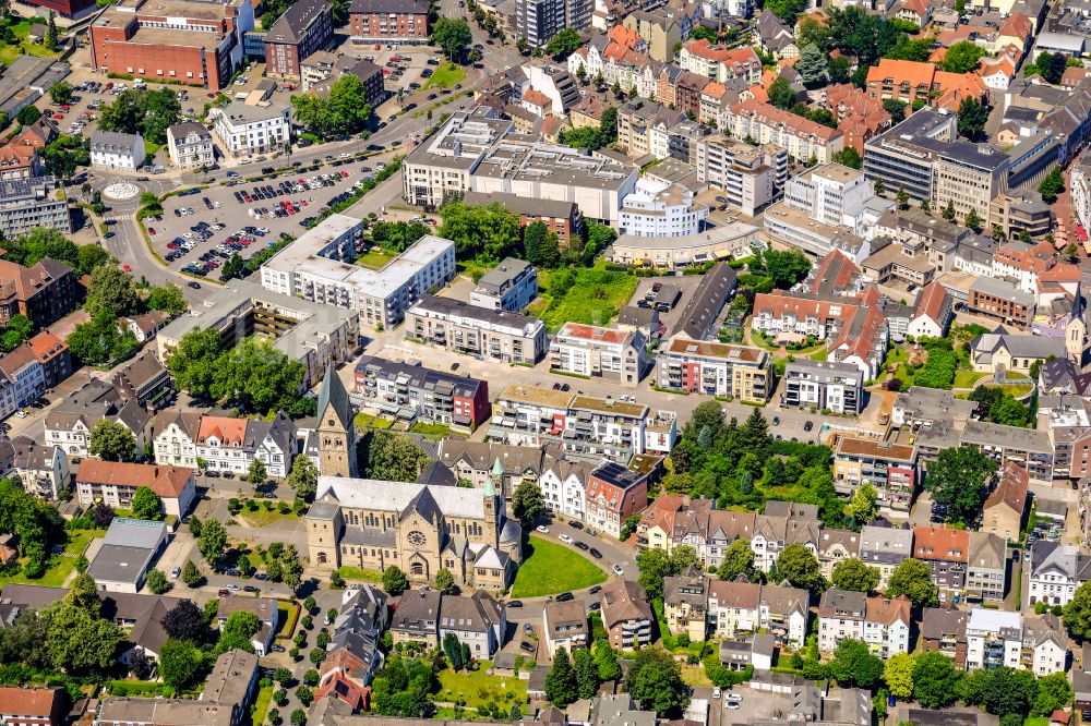 Luftaufnahme Recklinghausen - Stadtansicht vom Innenstadtbereich in Recklinghausen im Bundesland Nordrhein-Westfalen, Deutschland