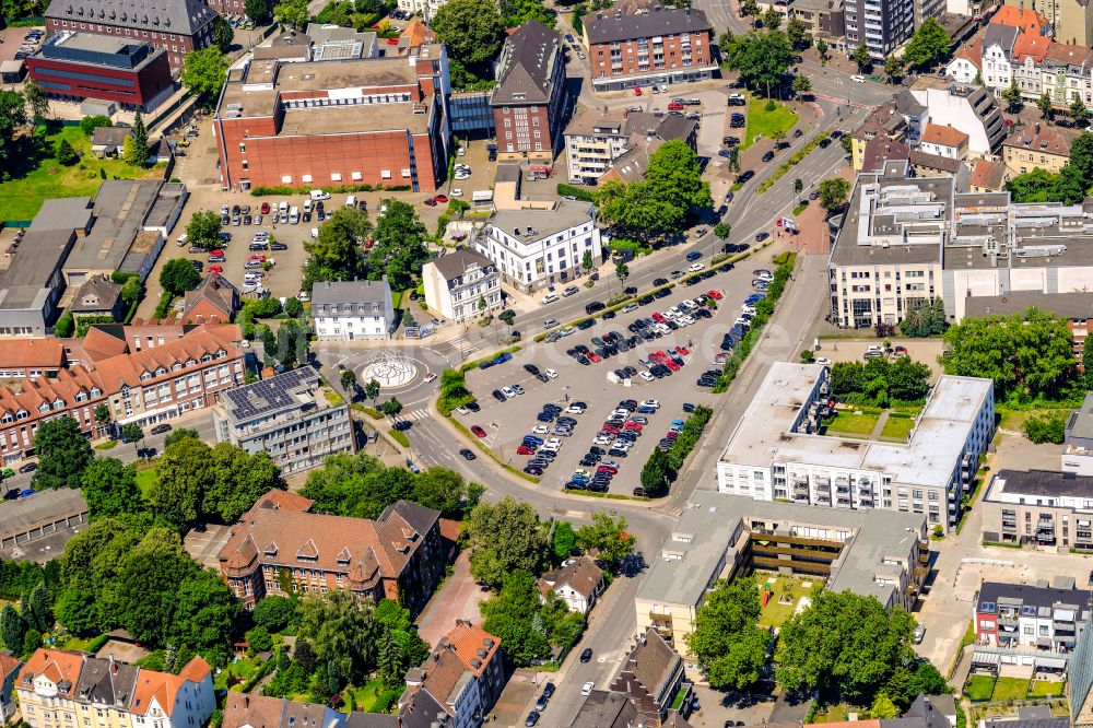 Recklinghausen aus der Vogelperspektive: Stadtansicht vom Innenstadtbereich in Recklinghausen im Bundesland Nordrhein-Westfalen, Deutschland