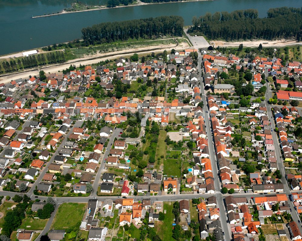 Rheinhausen aus der Vogelperspektive: Stadtansicht vom Innenstadtbereich in Rheinhausen im Bundesland Baden-Württemberg, Deutschland