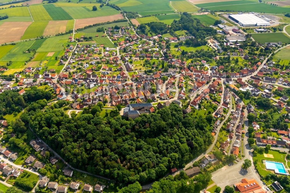 Luftbild Rhoden - Stadtansicht vom Innenstadtbereich in Rhoden im Bundesland Hessen, Deutschland