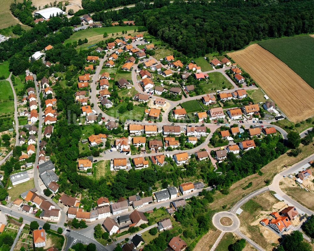 Luftaufnahme Richen - Stadtansicht vom Innenstadtbereich in Richen im Bundesland Baden-Württemberg, Deutschland