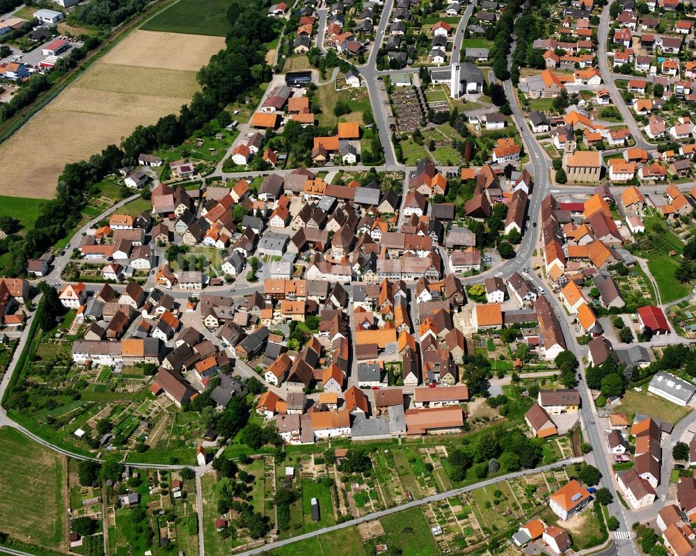 Luftaufnahme Richen - Stadtansicht vom Innenstadtbereich in Richen im Bundesland Baden-Württemberg, Deutschland