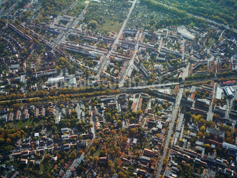 Potsdam von oben - Stadtansicht vom Innenstadtbereich an der Rudolf-Breitscheid-Straße in Potsdam im Bundesland Brandenburg