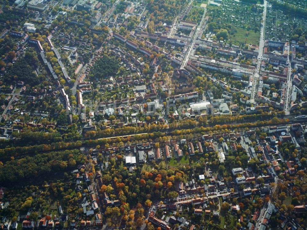 Potsdam aus der Vogelperspektive: Stadtansicht vom Innenstadtbereich an der Rudolf-Breitscheid-Straße in Potsdam im Bundesland Brandenburg