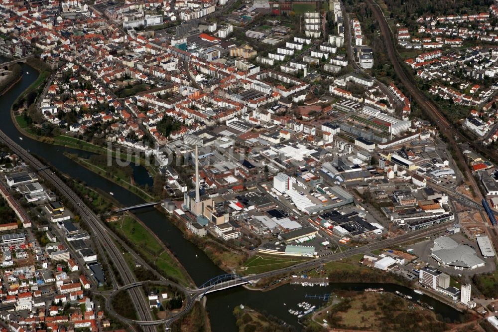 Saarbrücken aus der Vogelperspektive: Stadtansicht vom Innenstadtbereich in Saarbrücken im Bundesland Saarland