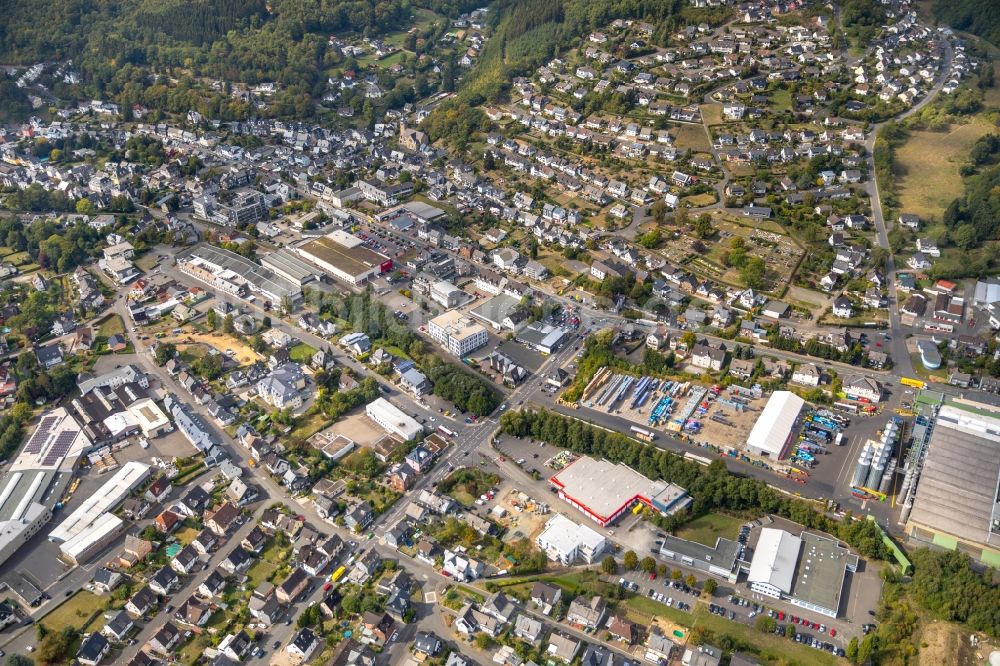 Salchendorf aus der Vogelperspektive: Stadtansicht vom Innenstadtbereich in Salchendorf im Bundesland Nordrhein-Westfalen, Deutschland