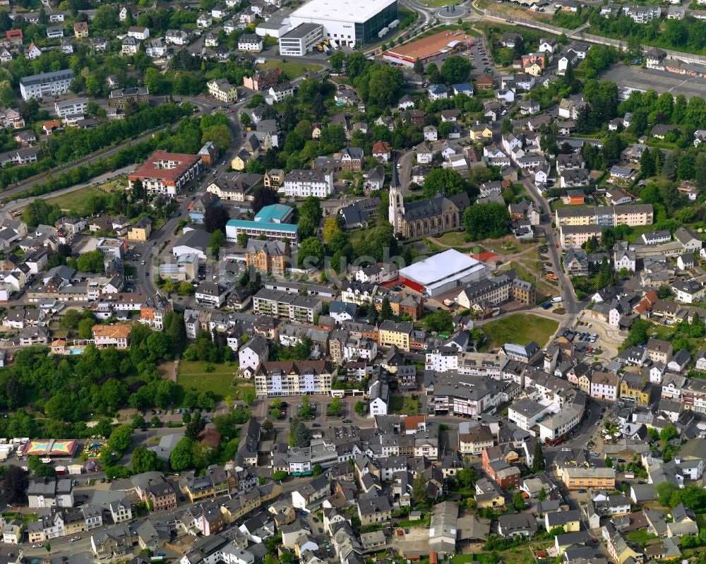 Scheuerfeld, Höhr aus der Vogelperspektive: Stadtansicht vom Innenstadtbereich in Scheuerfeld, Höhr im Bundesland Rheinland-Pfalz