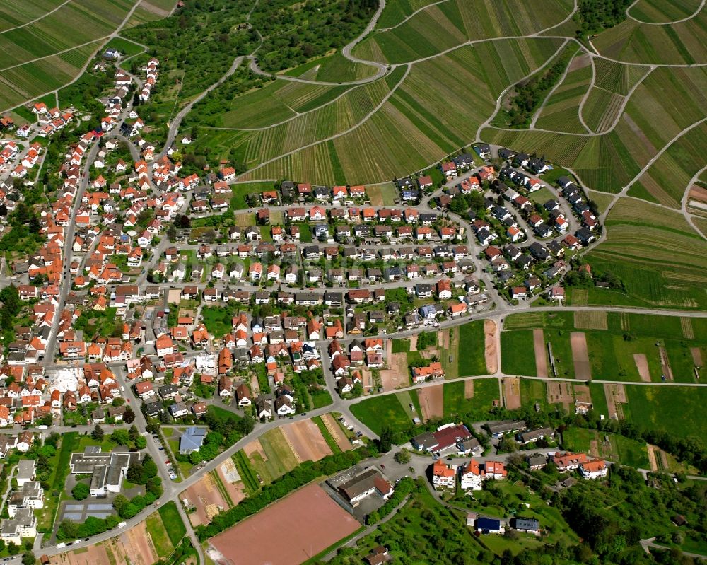 Schnait von oben - Stadtansicht vom Innenstadtbereich in Schnait im Bundesland Baden-Württemberg, Deutschland