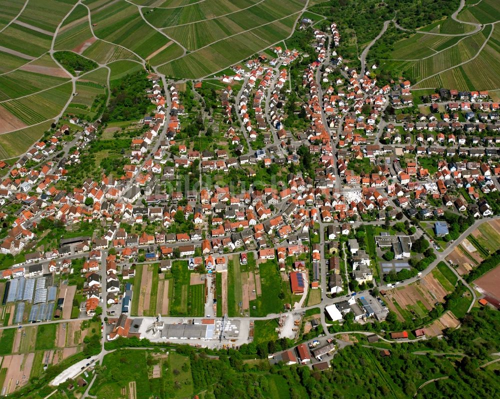 Schnait aus der Vogelperspektive: Stadtansicht vom Innenstadtbereich in Schnait im Bundesland Baden-Württemberg, Deutschland