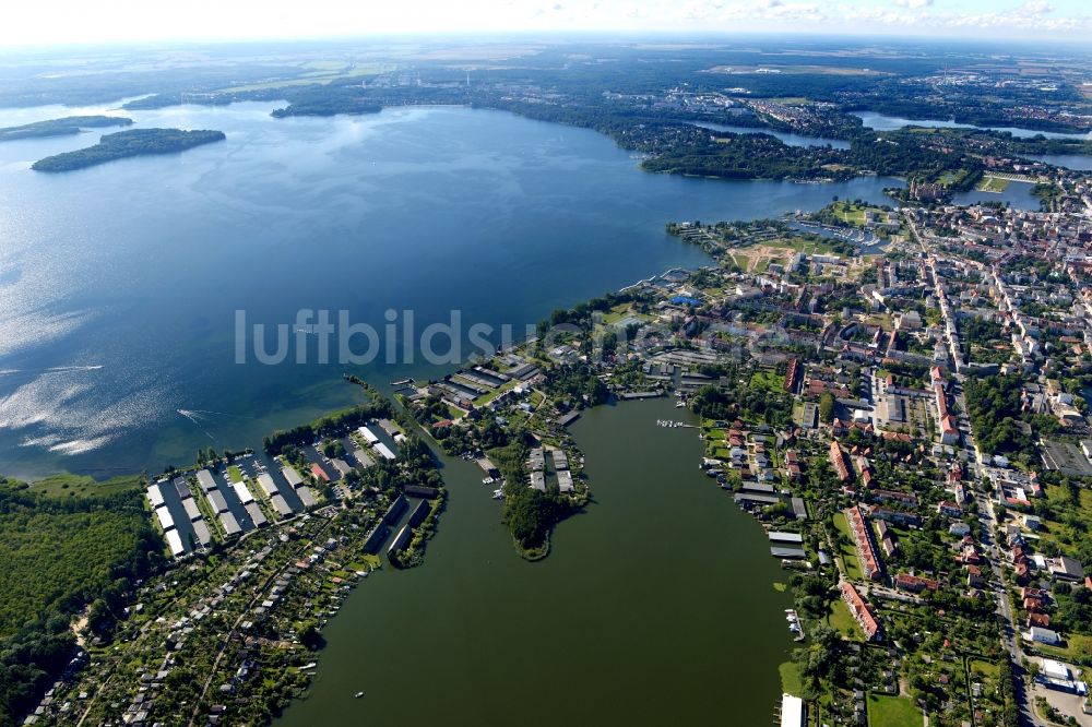 Luftbild Schwerin - Stadtansicht vom Innenstadtbereich in Schwerin im Bundesland Mecklenburg-Vorpommern