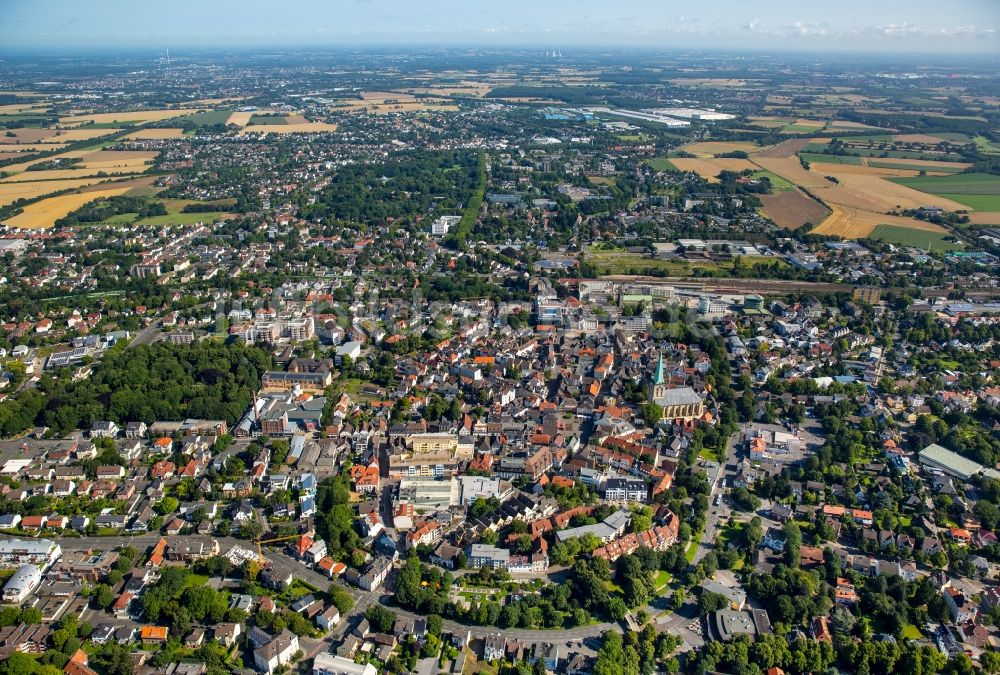 Unna aus der Vogelperspektive: Stadtansicht vom Innenstadtbereich am Südring in Unna im Bundesland Nordrhein-Westfalen